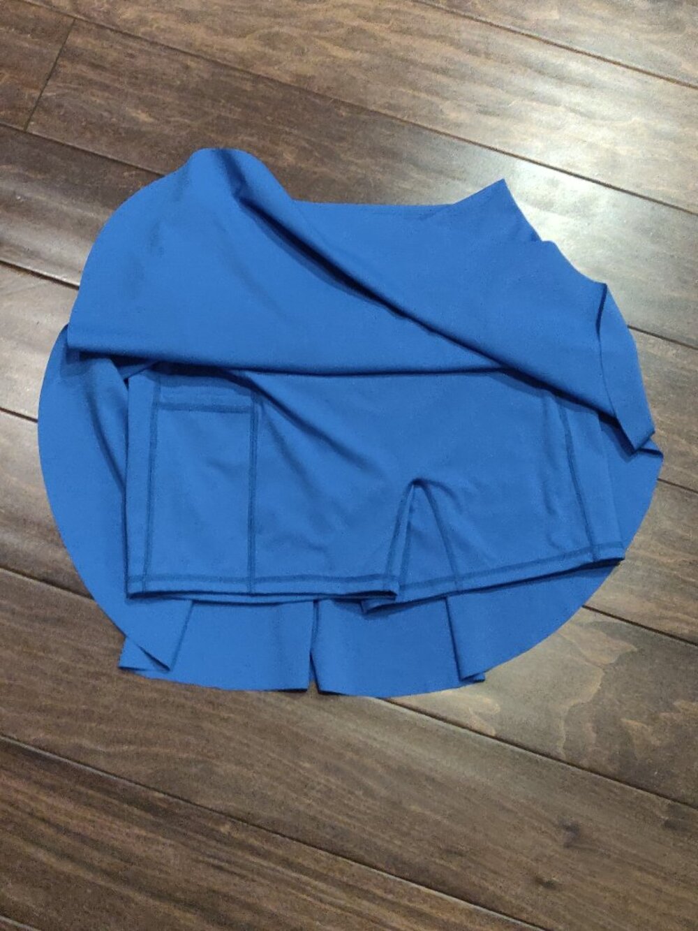 Halara Everyday Softly Zero Airy Crossover Tennis Skort Elegant Blue MEDIUM LONG - Picture 4 of 5